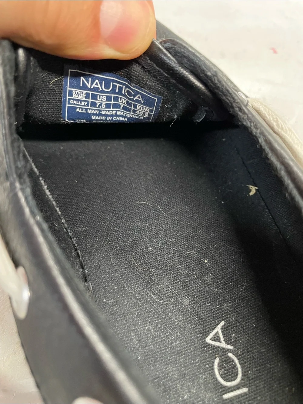 Nautica navy men’s size 7.5 boat loafer shoes